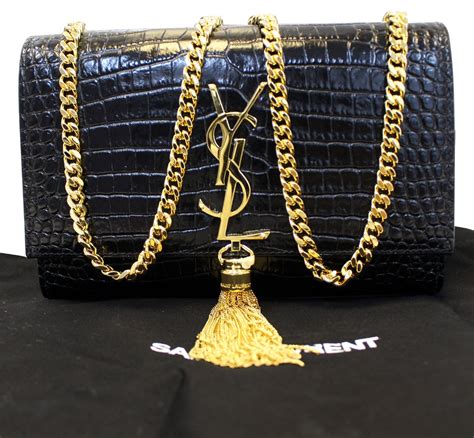 ysl black bag gold chain.